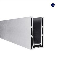 Canal en verre en aluminium réglable de 0,5 kN à montage supérieur