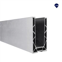 Canal en verre en aluminium réglable de 1,5 kN à montage supérieur